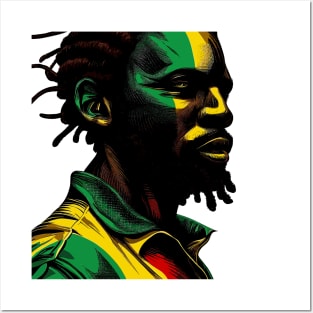 Rasta Jamaica man Posters and Art